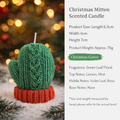 Christmas Mitten Shaped Scented Candle Holiday Gift Decor