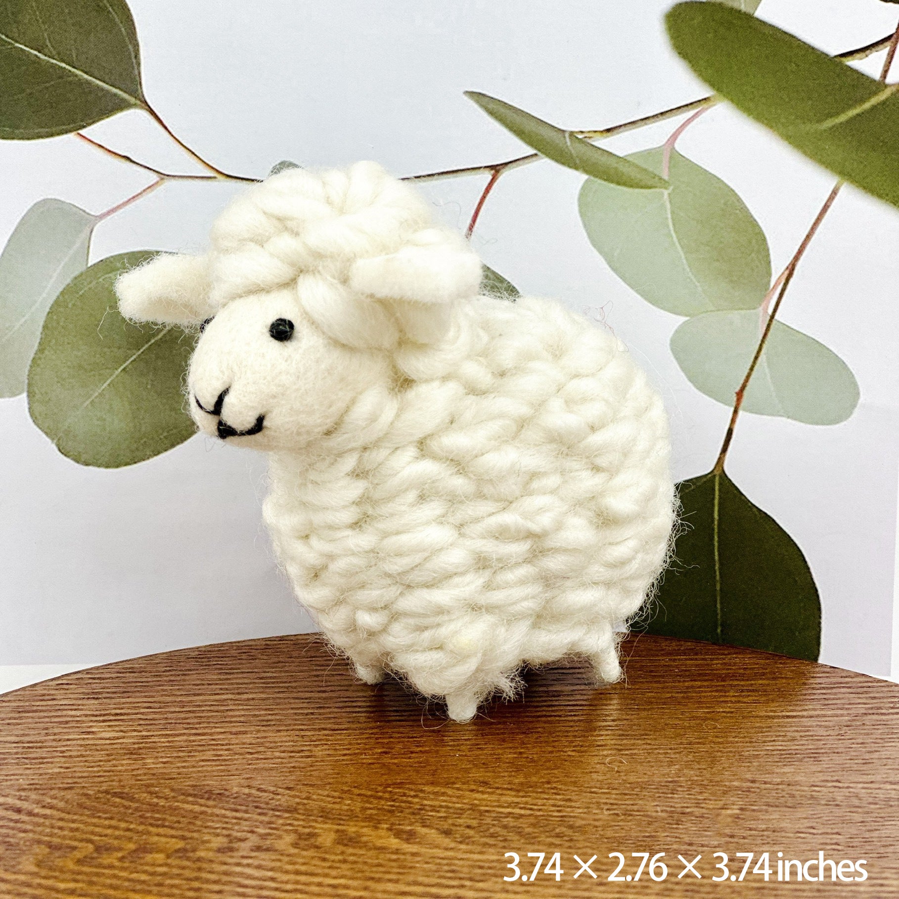 Handmade Wool Felt Sheep Keychain Plush Animal Charm