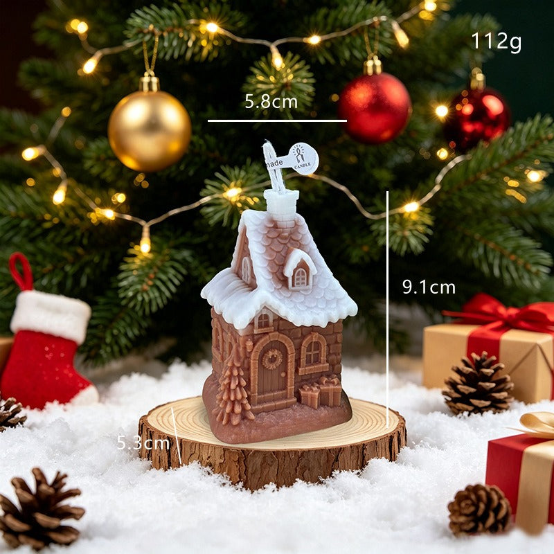Christmas Tree Candle Holiday Decor Winter Village Tabletop Accent