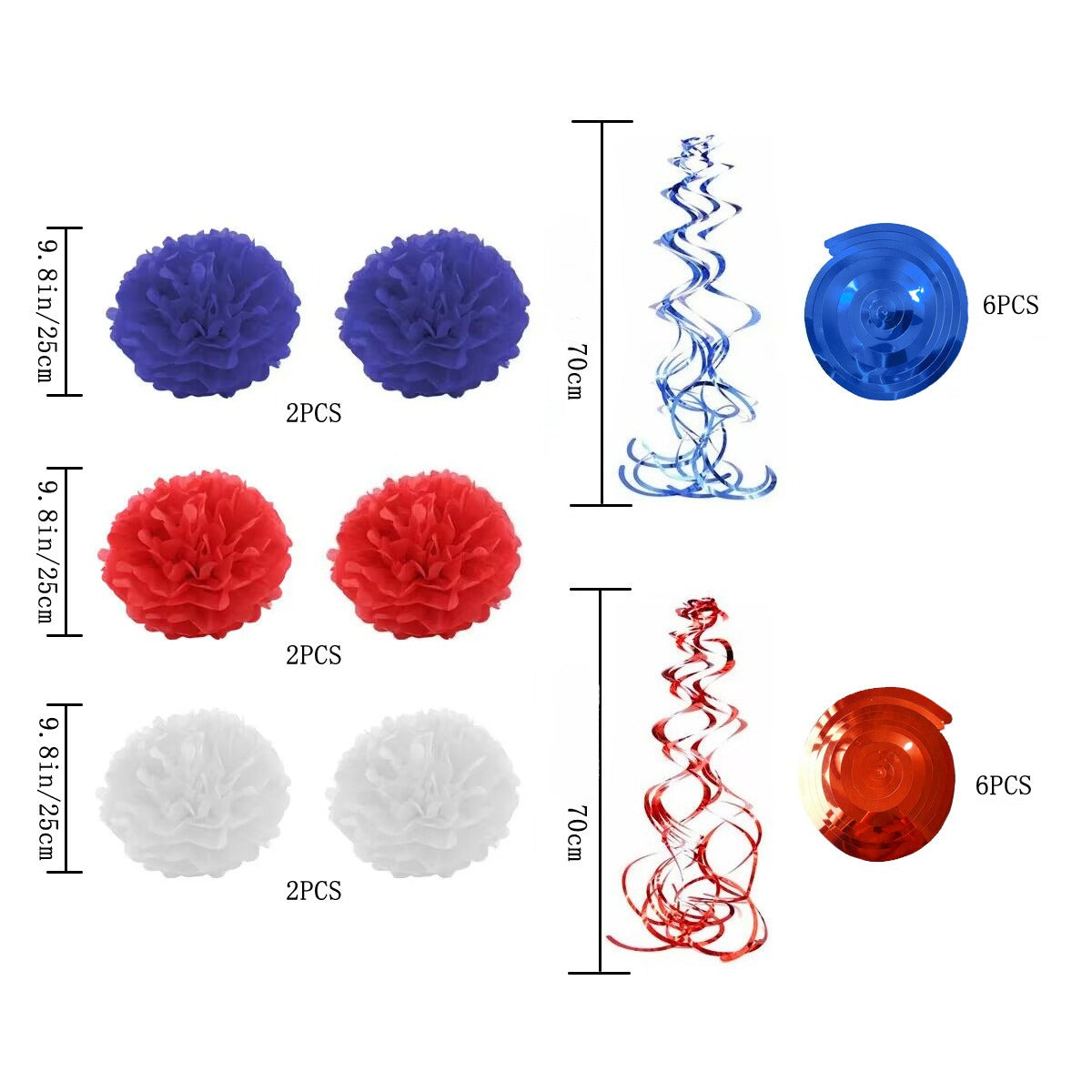 Fourth of July Party Decoration Kit USA Banner Balloons Set