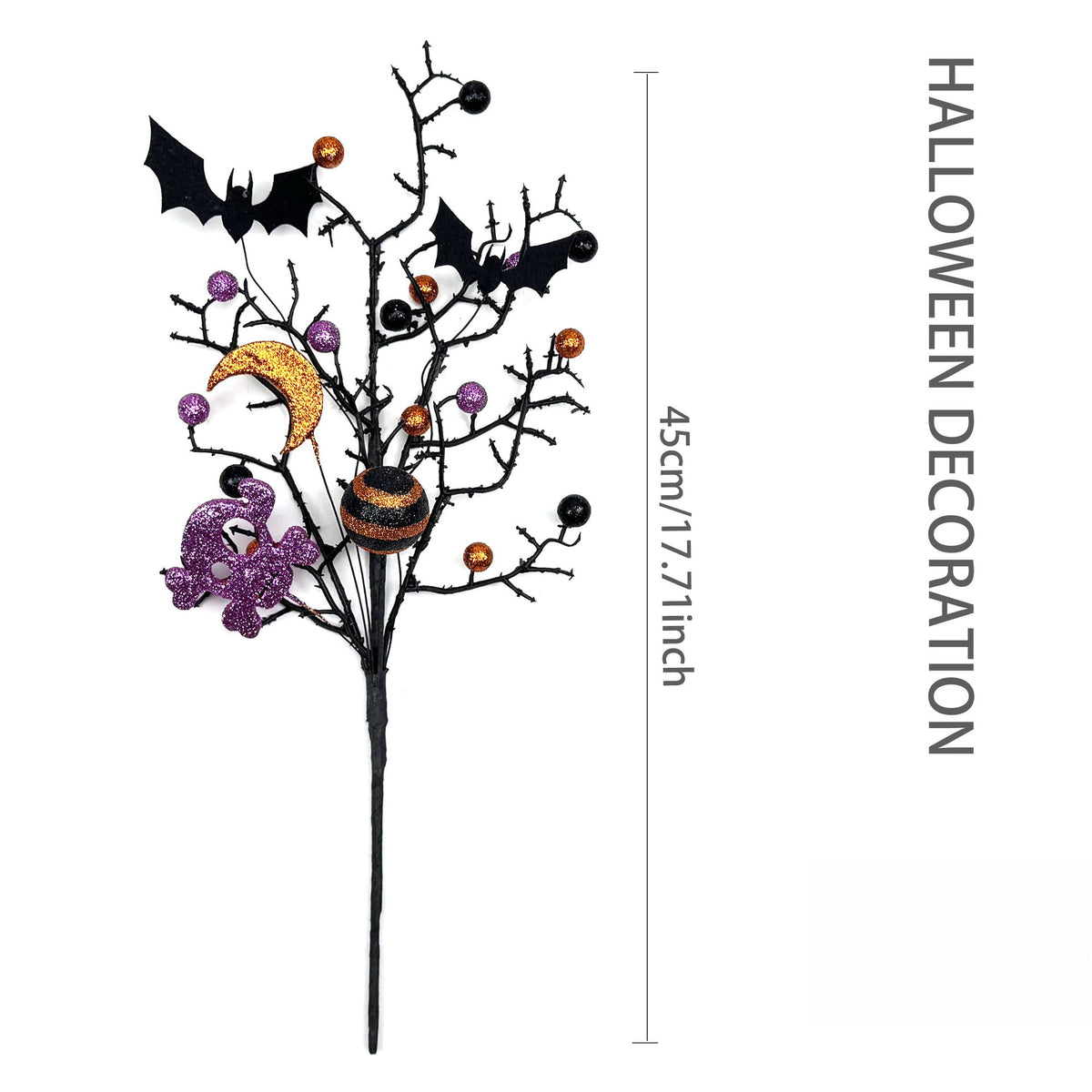 Halloween Black Branch Decorative Stem for Vase