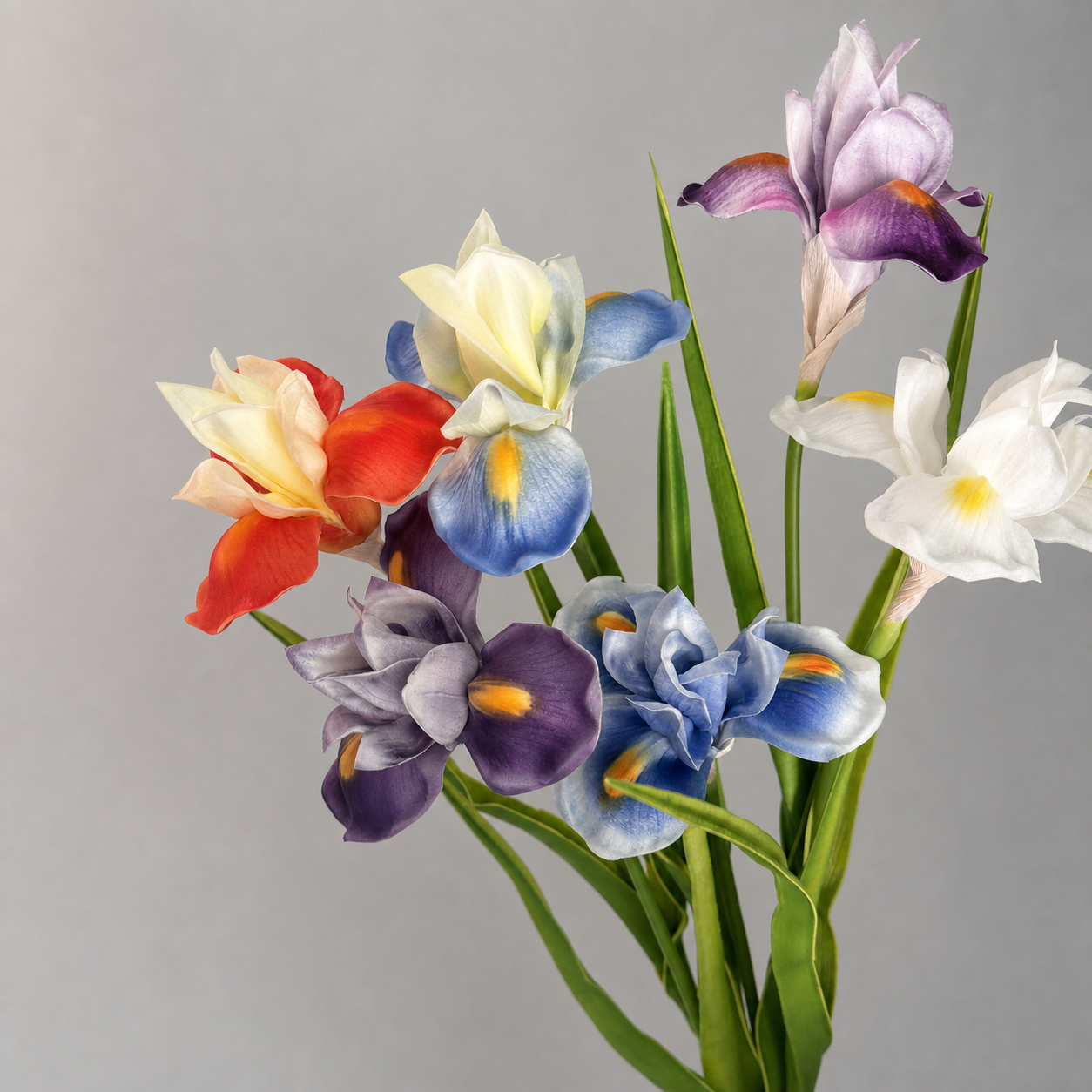 Artificial Iris Flower Faux Floral Stem Home Decor