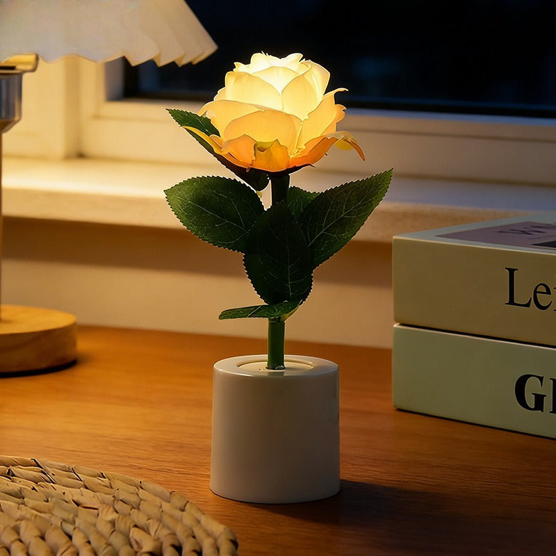 Mini LED Rose Night Light Bedroom Tabletop Decor