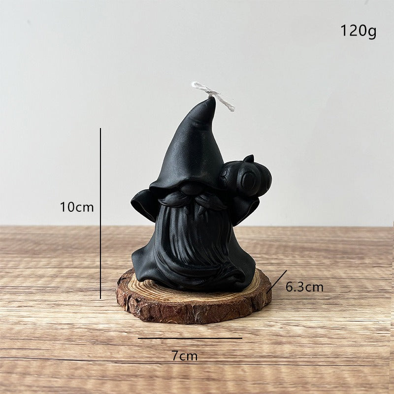 3D Gnome Christmas Candle Holiday Decor Festive Tabletop Accent