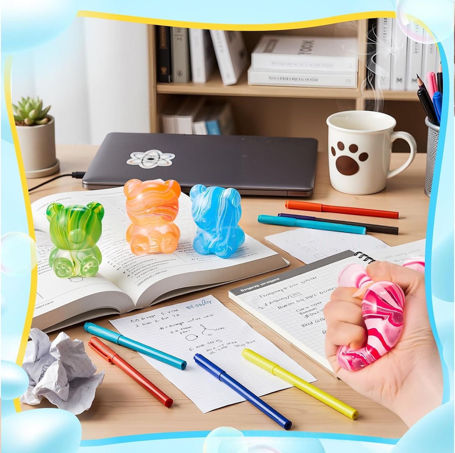 Marble Bear Squishy Slow Rising Stress Relief Toy Soft Gift