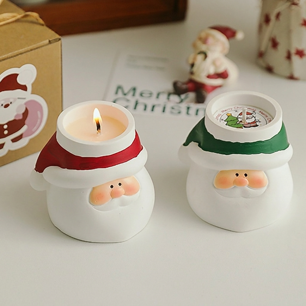 Christmas Santa Scented Candle Plaster Decorative Gift