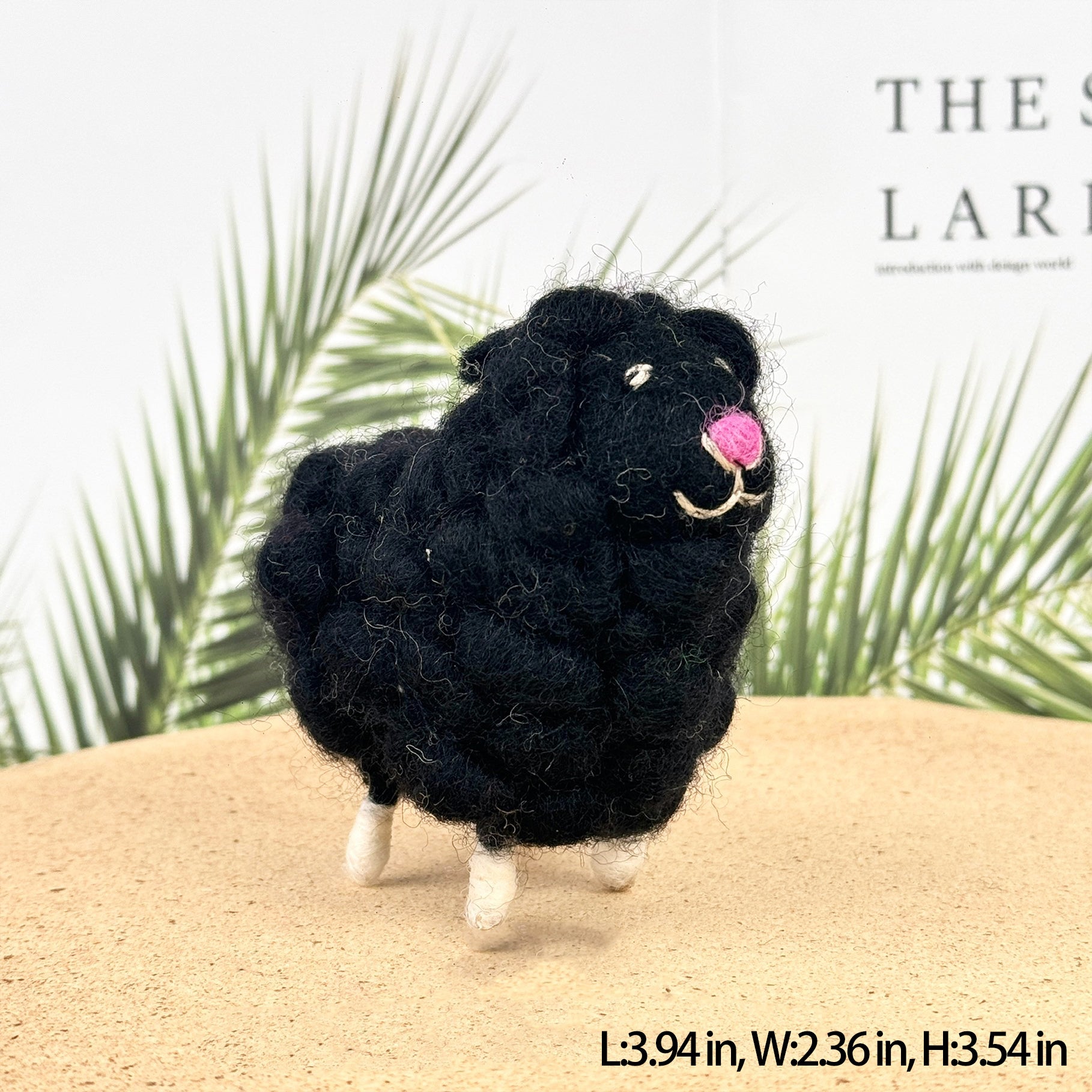 Handmade Wool Felt Sheep Keychain Plush Animal Charm