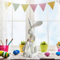 Easter Bunny Parent and Child Resin Figurine Spring Decor