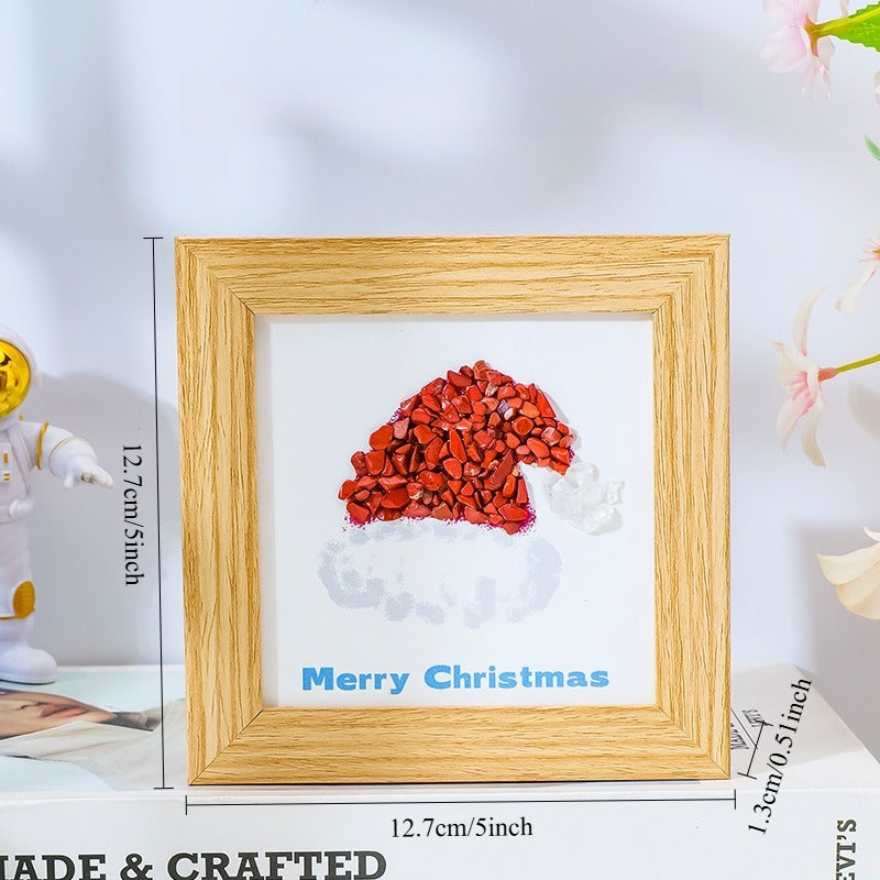 Crystal Chip Christmas Tree Framed Wall Decor for Holiday Gifts