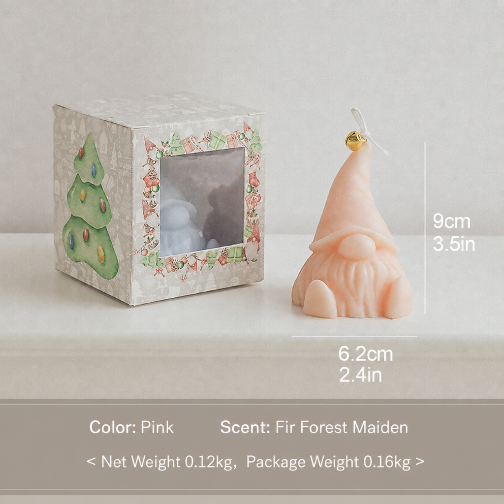 Christmas Gnome Scented Candle Holiday Decorative Gift