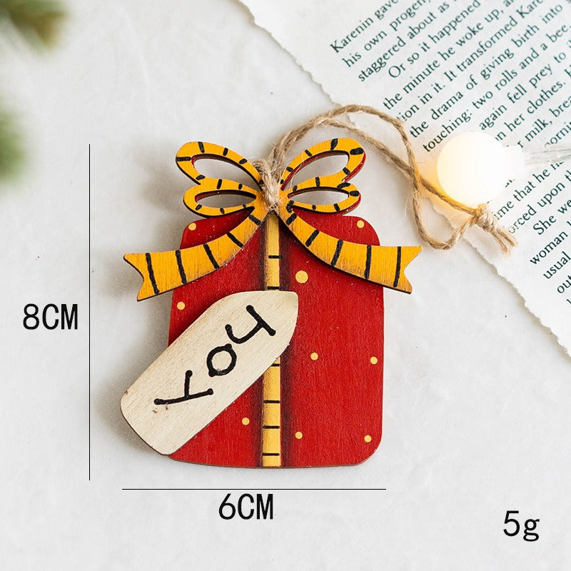 Christmas Wooden Ornament Hanging Decor Holiday Tree Decoration