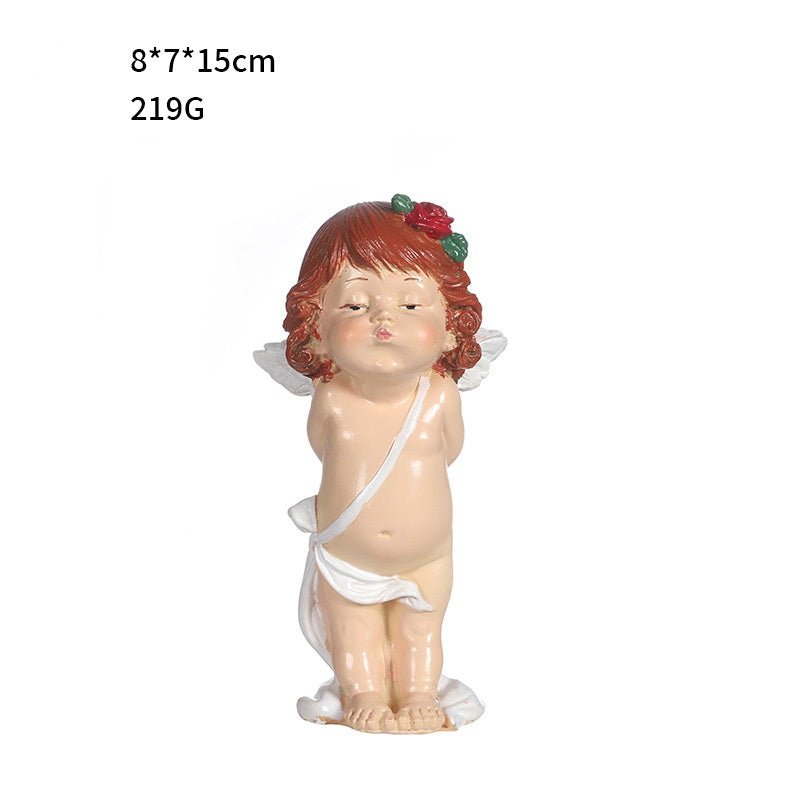 Valentine’s Day Resin Angel Figurine Nordic Garden Decor