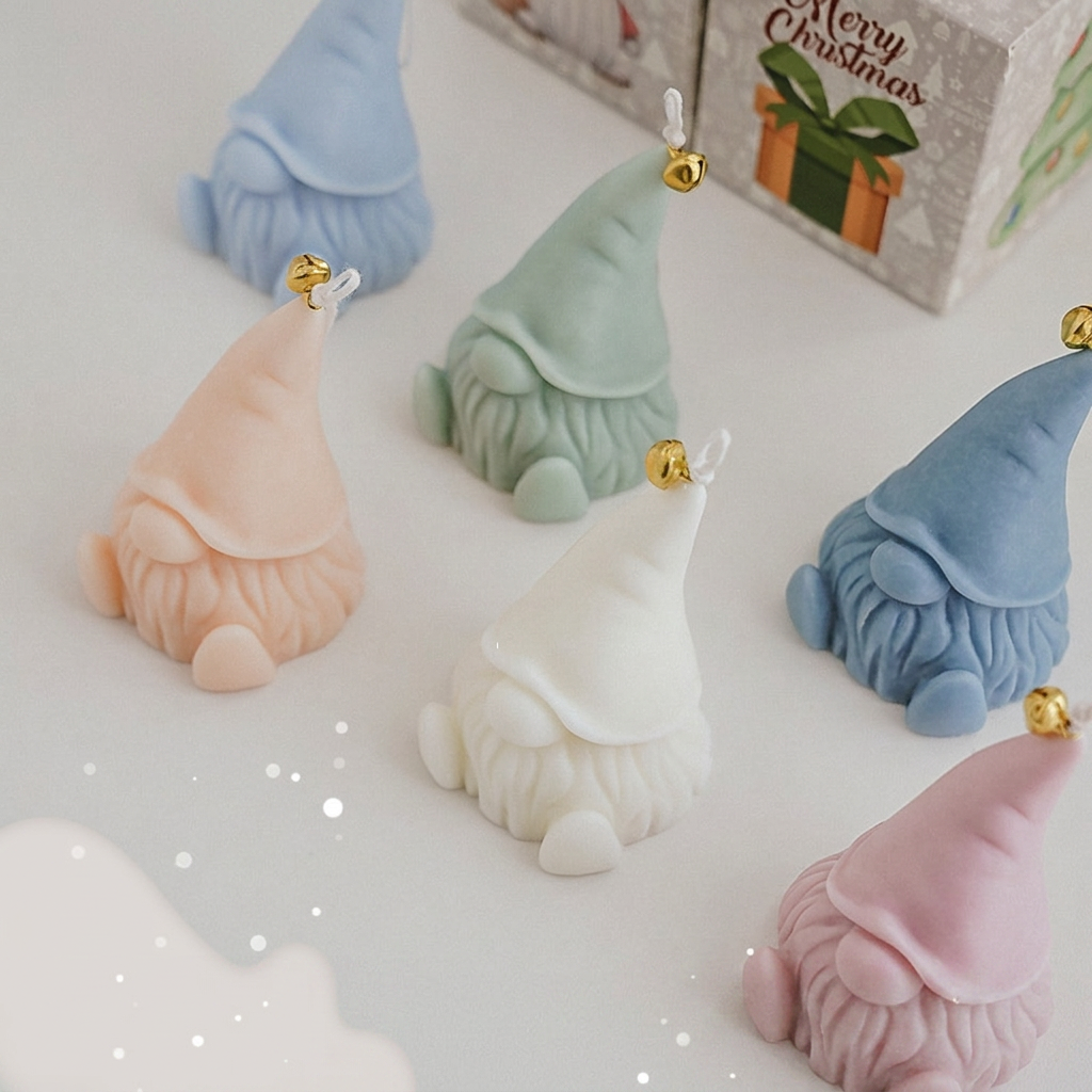 Christmas Gnome Scented Candle Holiday Decorative Gift