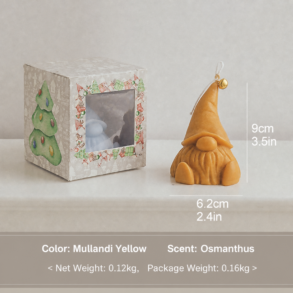 Christmas Gnome Scented Candle Holiday Decorative Gift