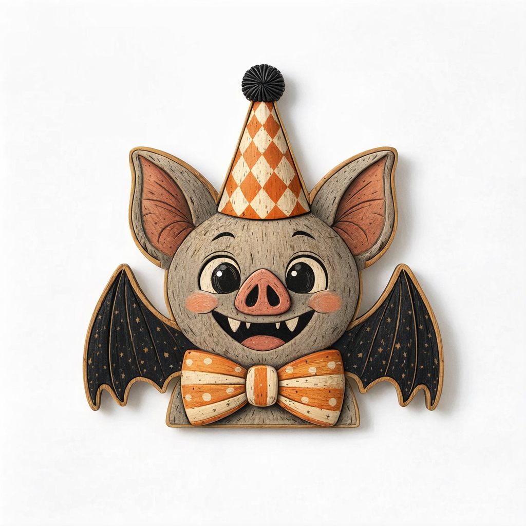 Vintage Halloween Wooden Character Tabletop Decor