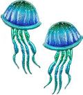 Metal Jellyfish Wall Decor-2 Pieces