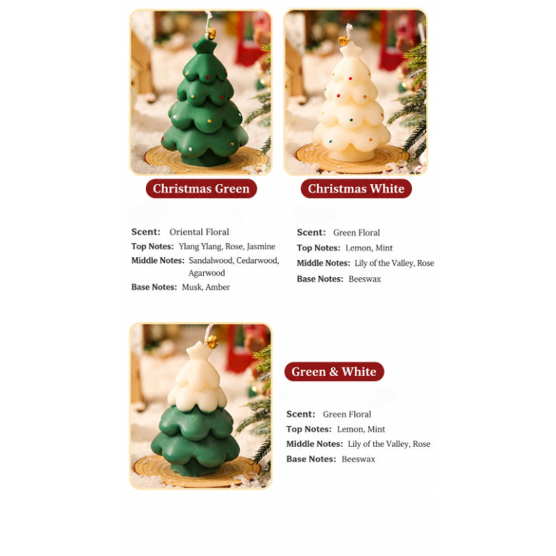 Christmas Tree Scented Candle Soy Wax Blend Holiday Home Decor