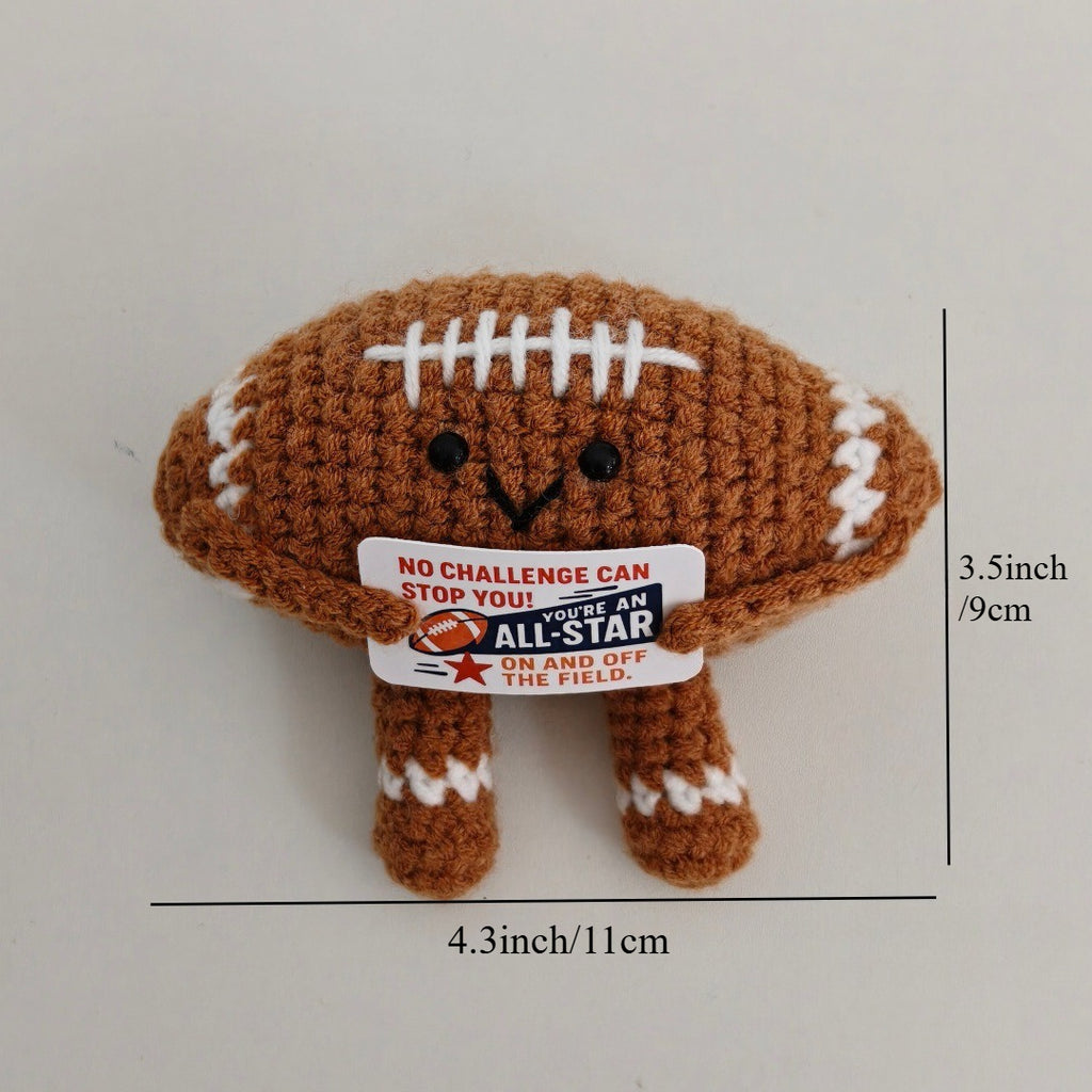 Handmade Crochet Sports Ball Plush Gift Decor