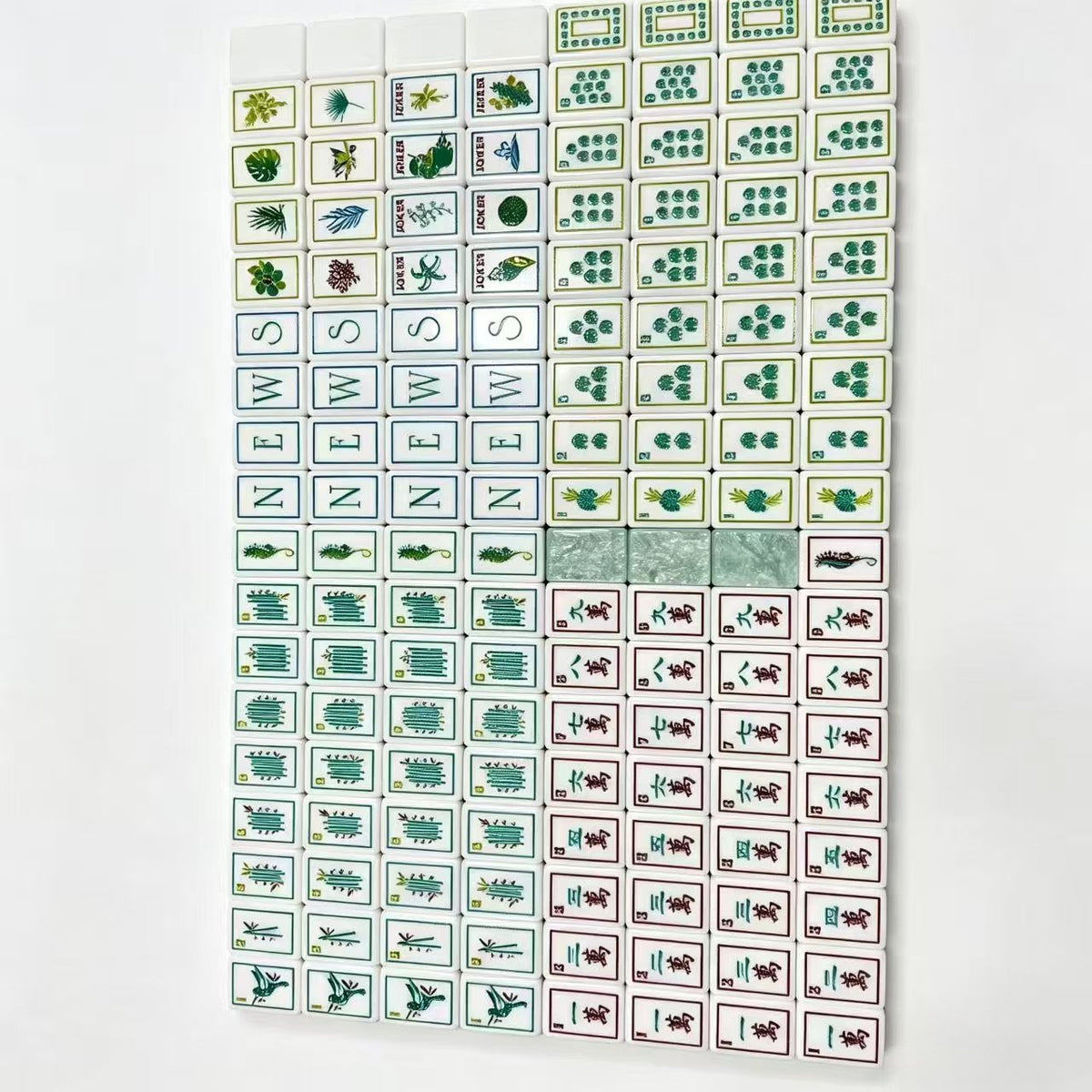 Coral Coast Acrylic Mahjong Set Vintage Style Game Tiles