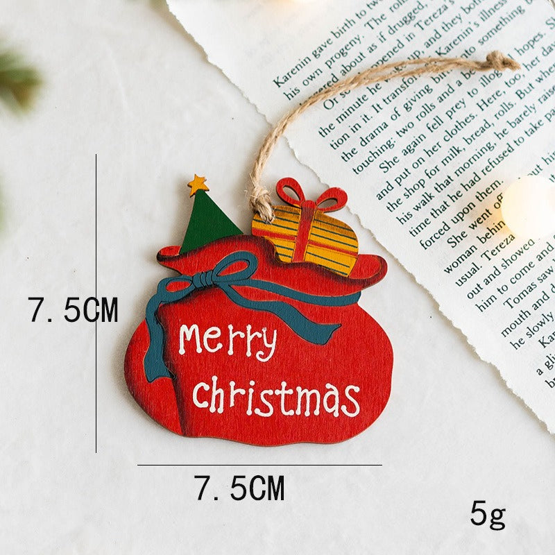 Christmas Wooden Ornament Hanging Decor Holiday Tree Decoration