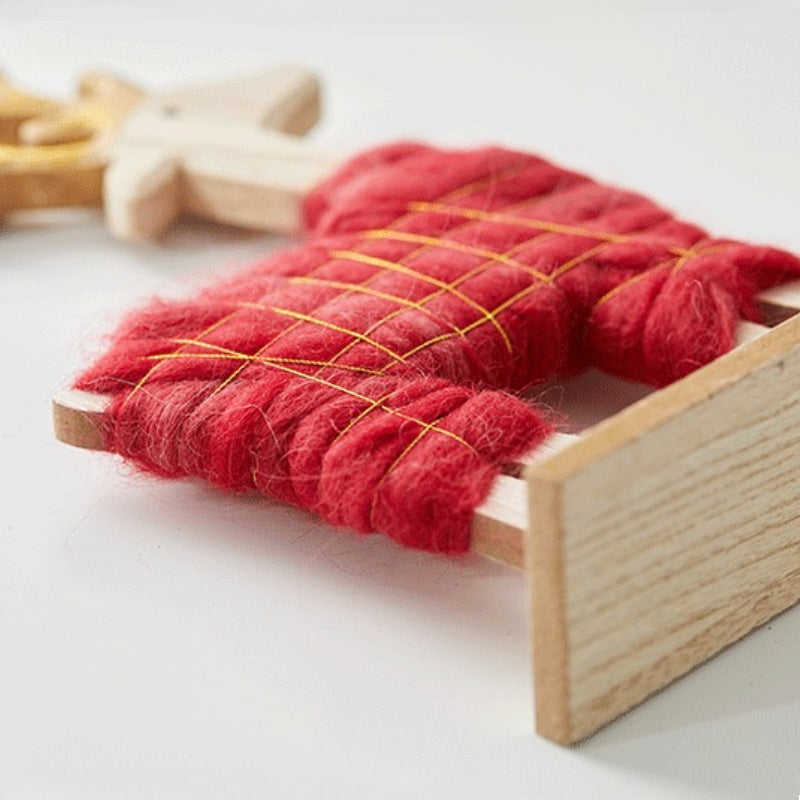 Wooden Wool Felt Christmas Reindeer Tabletop Decoration
