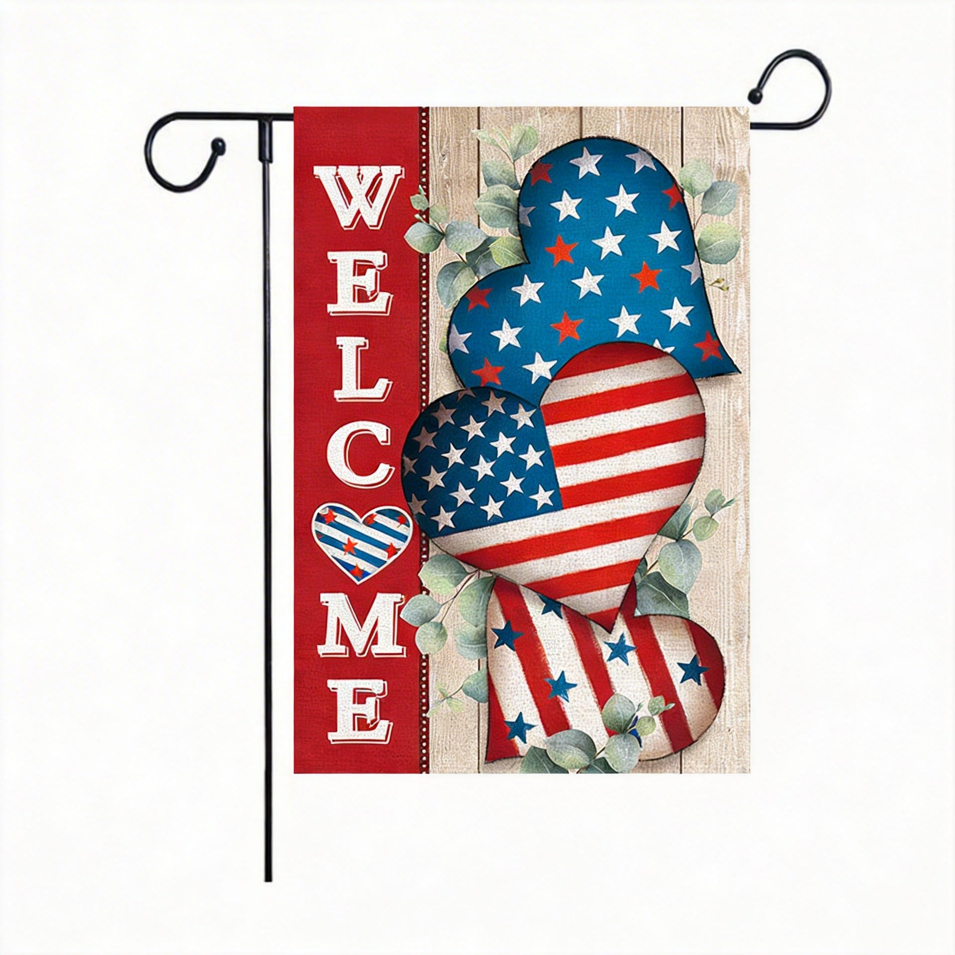 Fourth of July Patriotic Garden Flag USA Welcome Decor