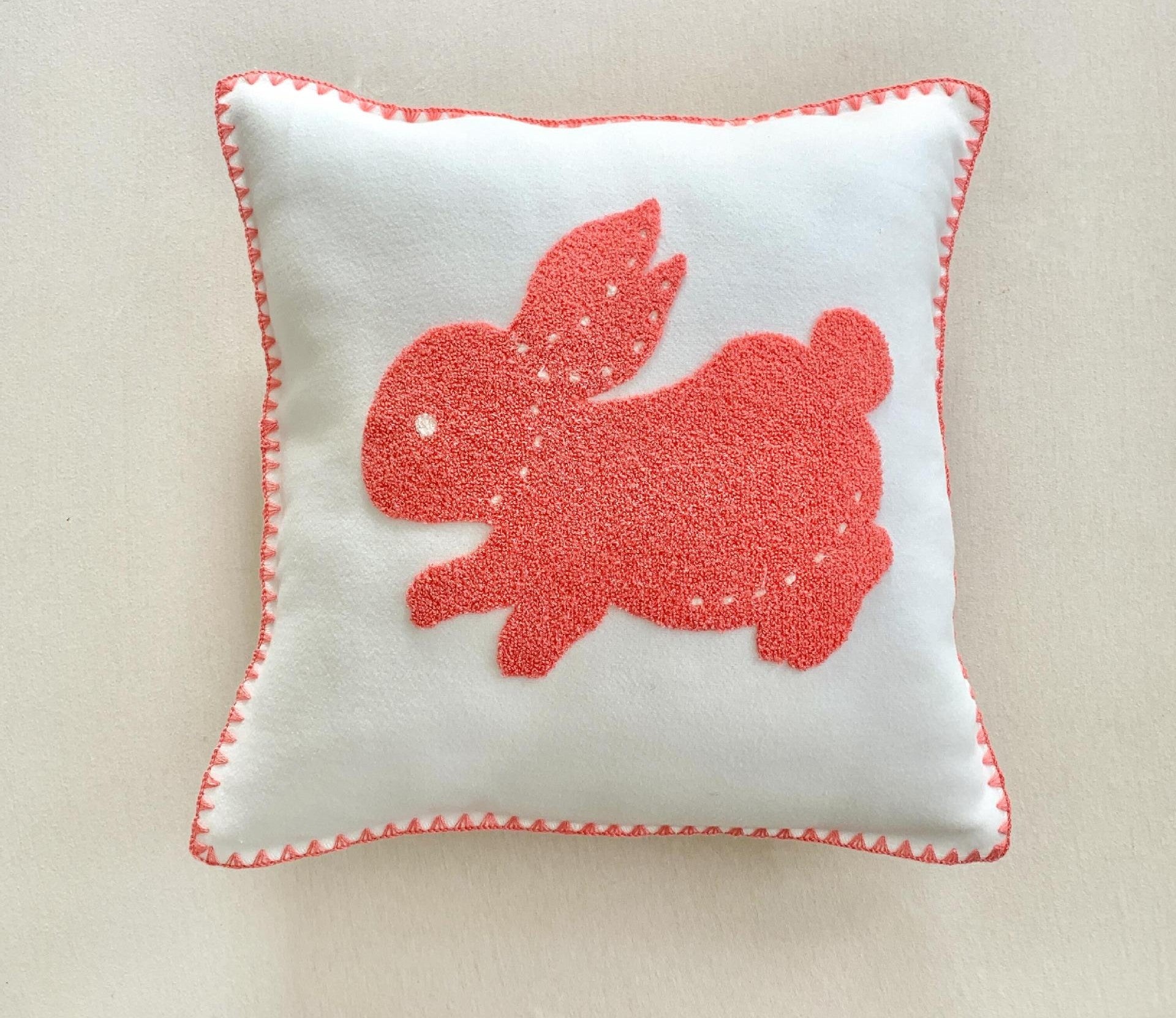 Valentine Embroidered Tufted Pillow Cover Shell Edge Decor