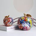 Graffiti Design Resin Apple Figurine Creative Home Decor