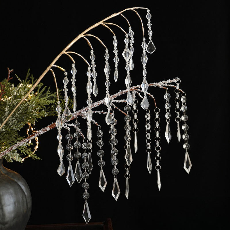Acrylic Crystal Hanging Christmas Tree Pick Branch