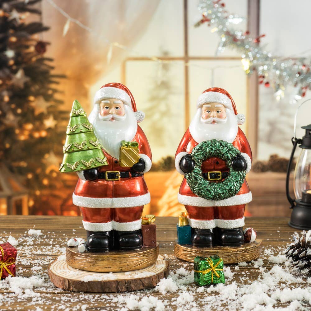 Creative Resin Santa Claus Figurines for Holiday Home Decor