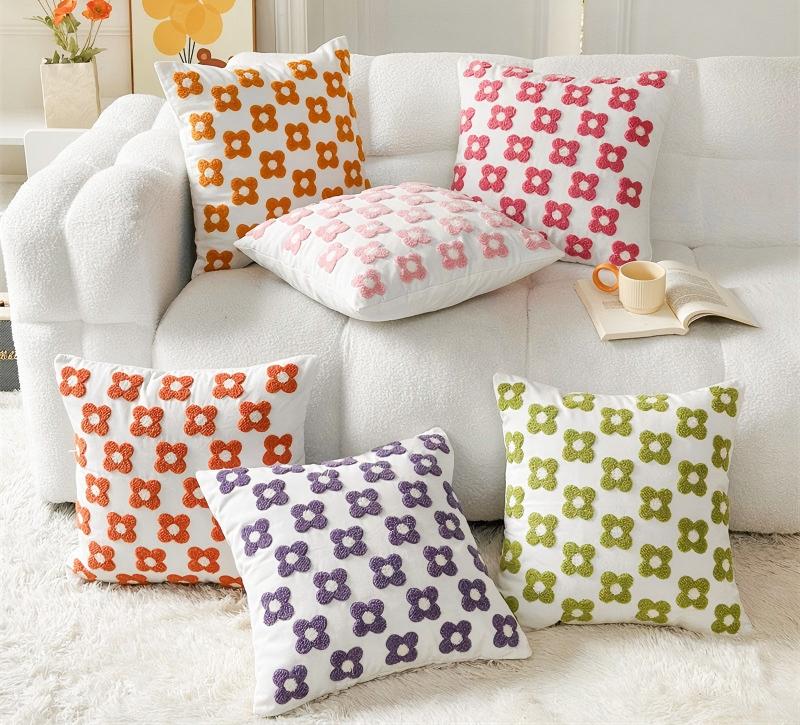 St Patrick Clover Embroidered Throw Pillow Cover 18 x 18 In