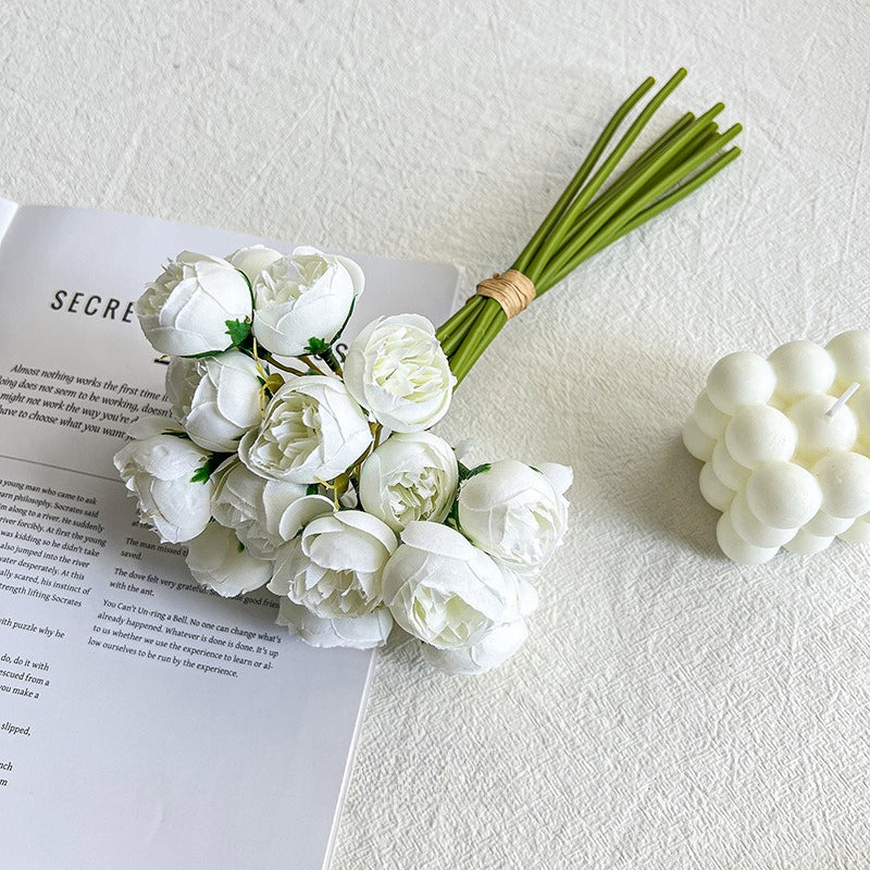 Artificial Peony Flower Bouquet Faux Floral Wedding Home Decor