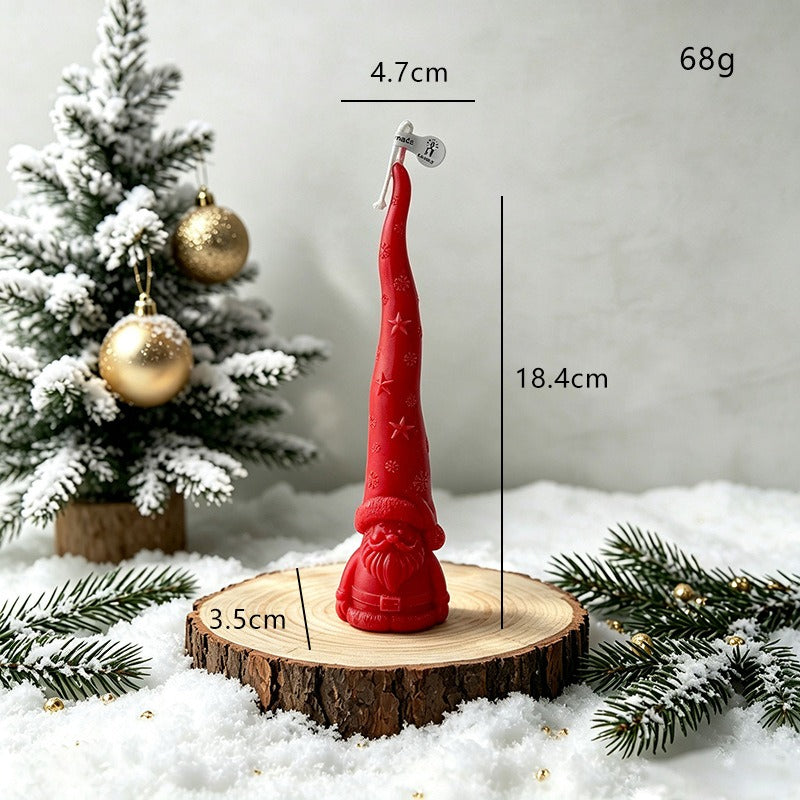 Christmas Santa Hat Candle Holiday Decorative Candle for Home Decor