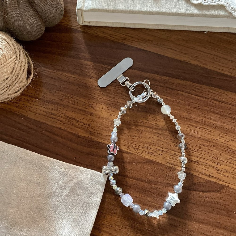 Beaded Phone Charm Strap Pearl Chain Bag Accessory