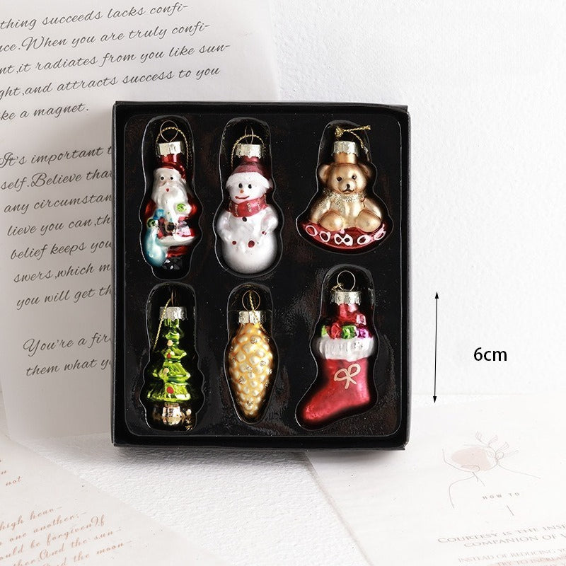 Hand Painted Glass Christmas Ornament Holiday Christmas Tree Decoration