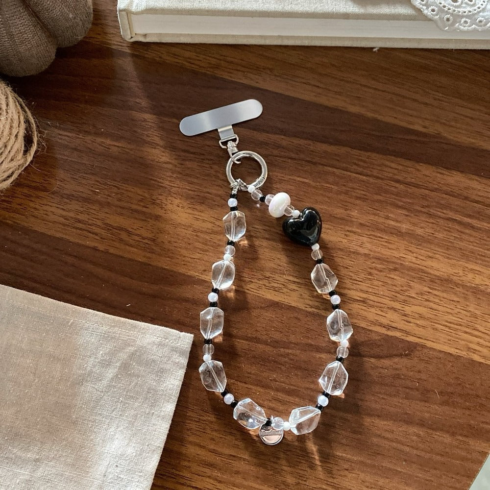 Beaded Phone Charm Strap Pearl Chain Bag Accessory