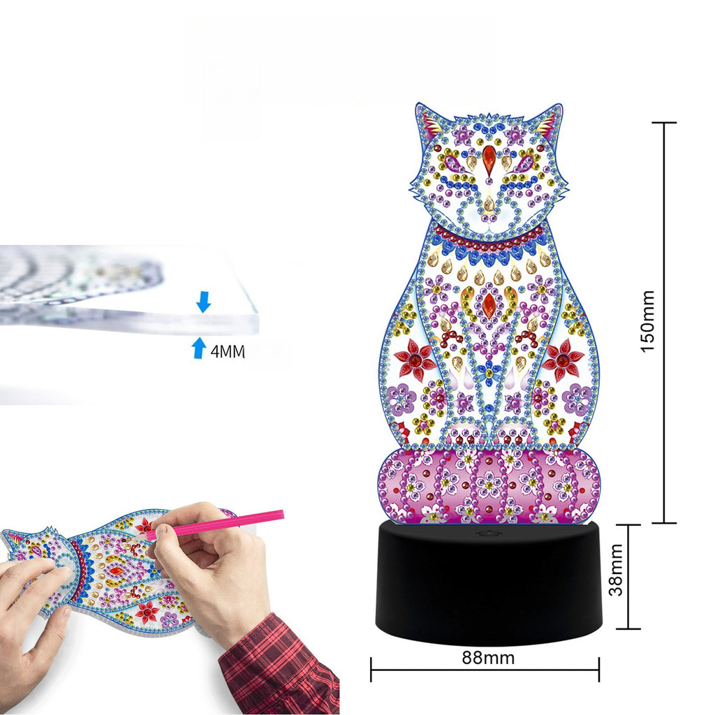 DIY Diamond Painting LED Night Light USB Desk Decor Kit