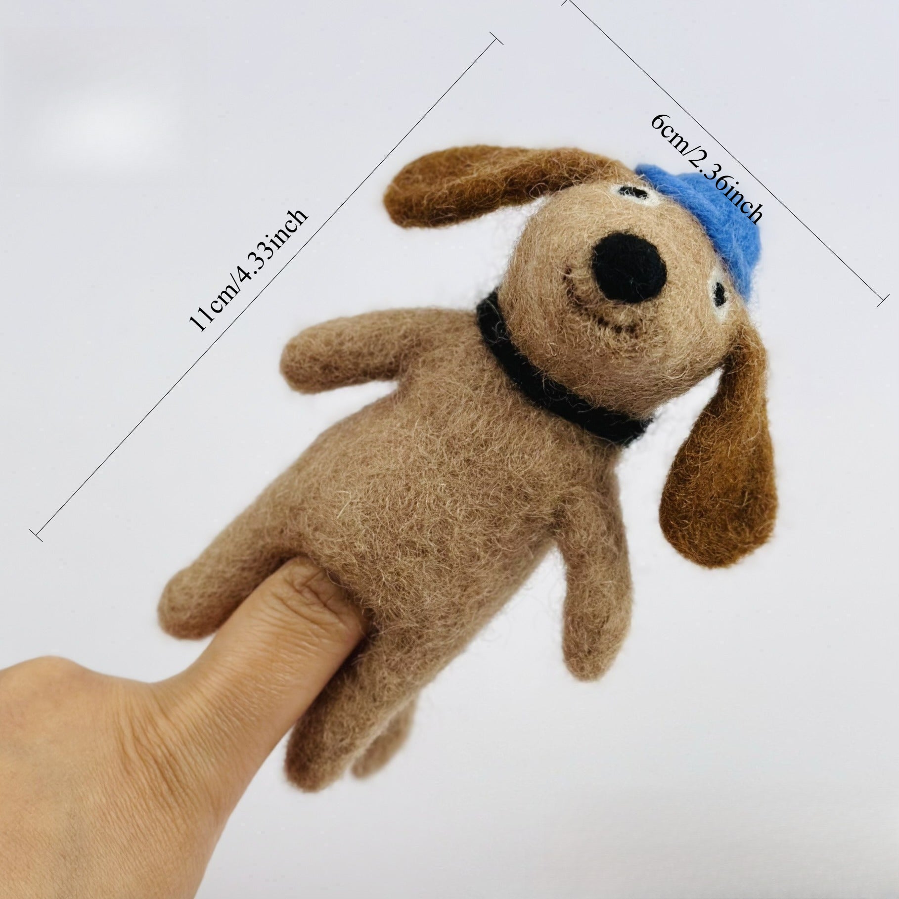 Handmade Wool Felt Animal Finger Puppet Ornament Keychain