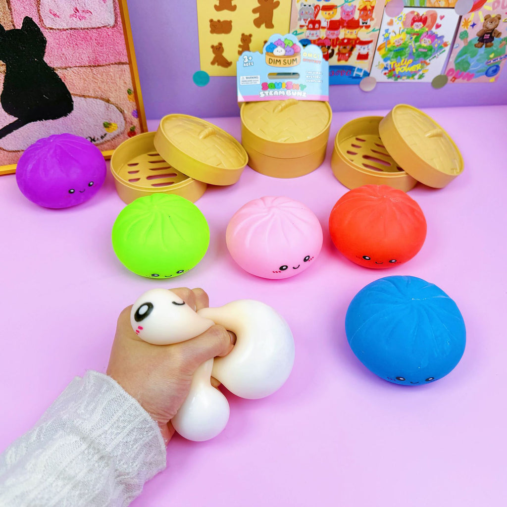 Solid Color Dumpling Shape Squishy Slow Rising Stress Toy