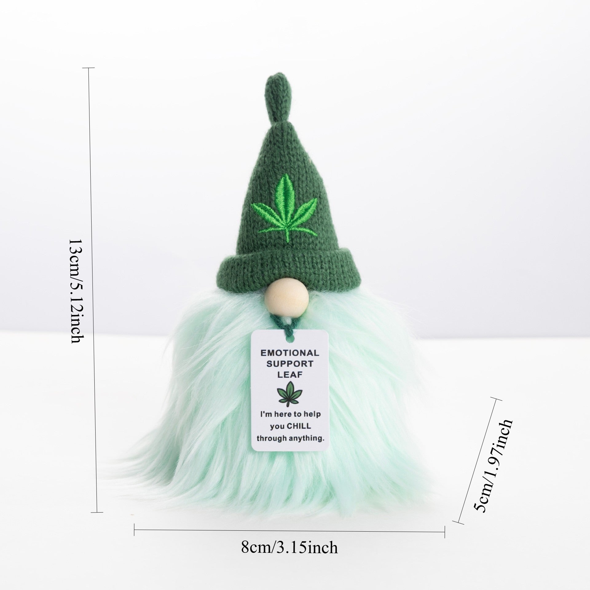 Crochet Gnome Plush Doll Emotional Support Decor Handmade Toy