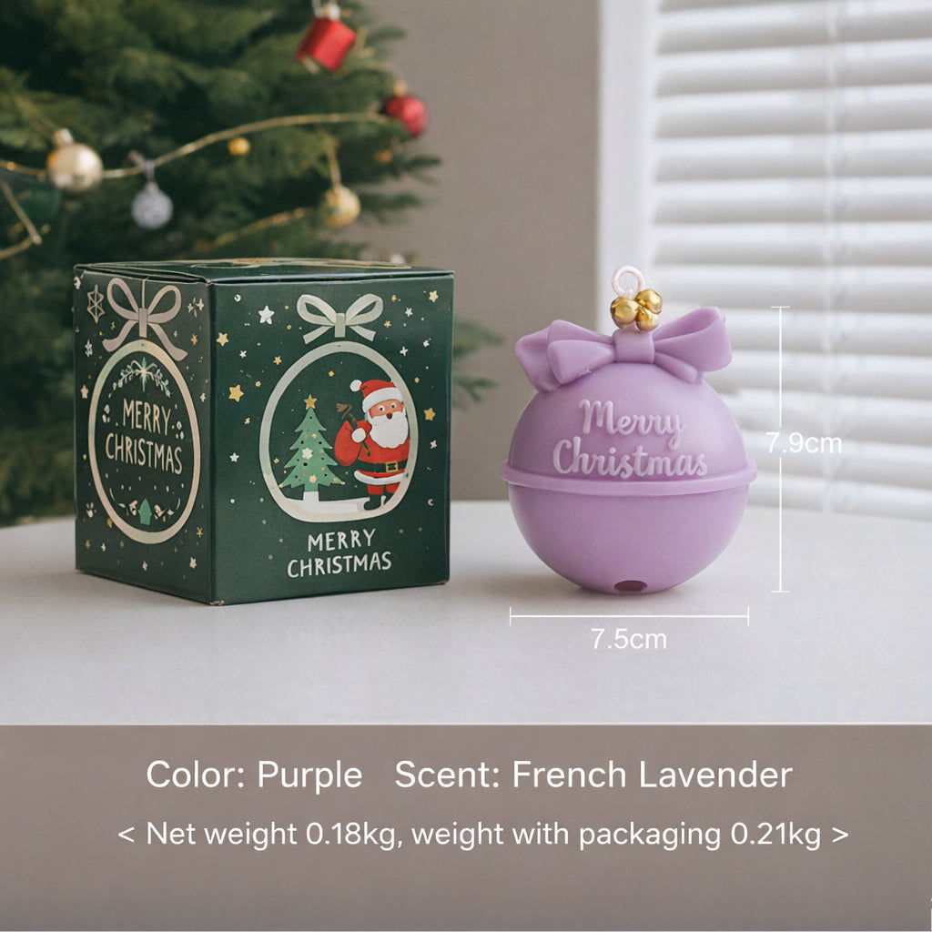 Christmas Bell Shaped Scented Candle Holiday Gift Decor