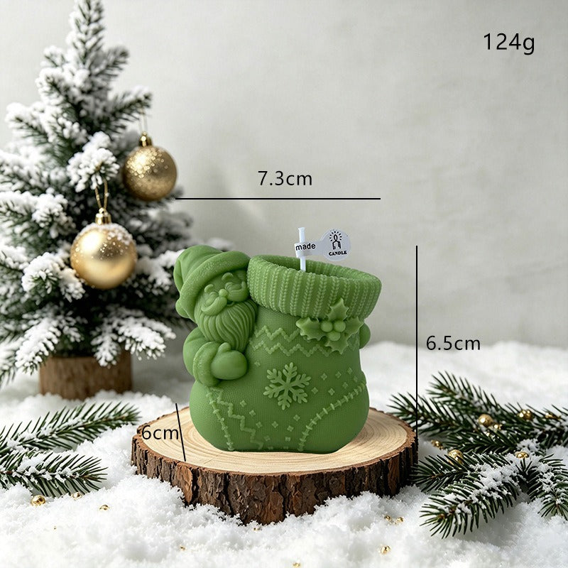 Christmas Santa Hat Candle Holiday Decorative Candle for Home Decor