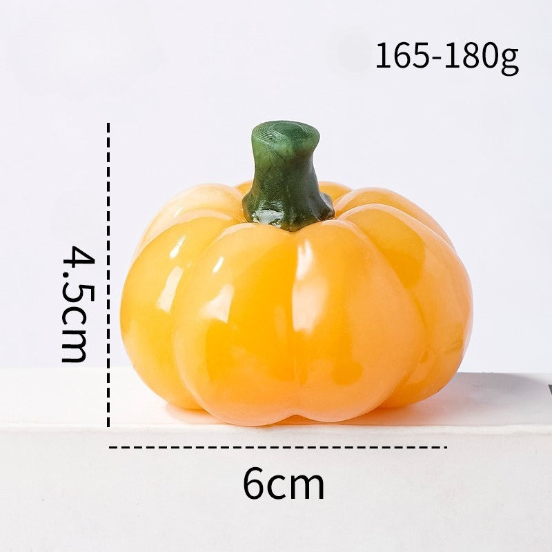 Yellow Stone Pumpkin Figurine Mini Fall Harvest Table Decor