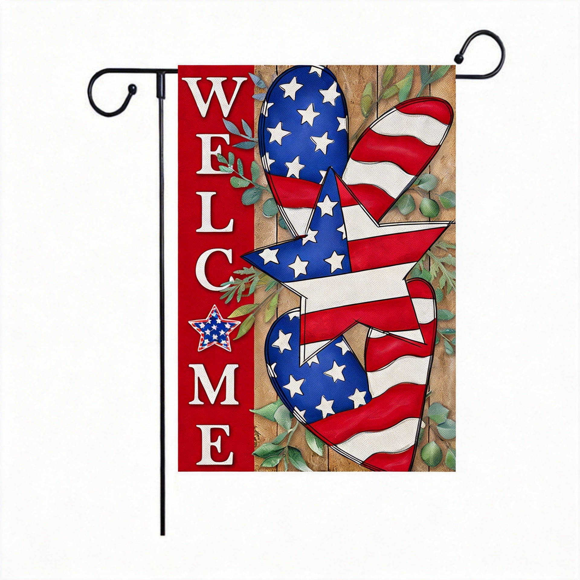 Fourth of July Patriotic Garden Flag USA Welcome Decor