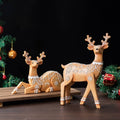 Christmas Reindeer Resin Figurine Holiday Home Decor