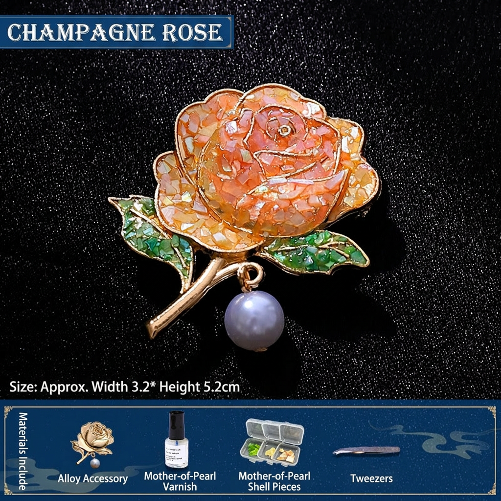 DIY Mother of Pearl Brooch Hair Clip Craft Kit