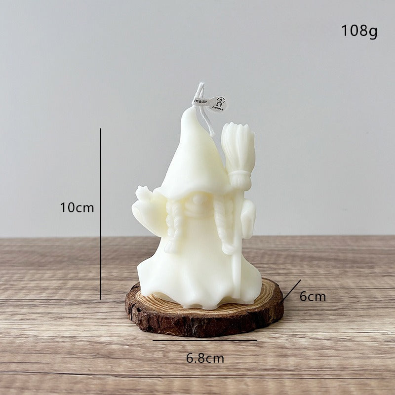 3D Gnome Christmas Candle Holiday Decor Festive Tabletop Accent