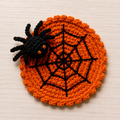 Crochet Spider Web Coaster Halloween Table Decor