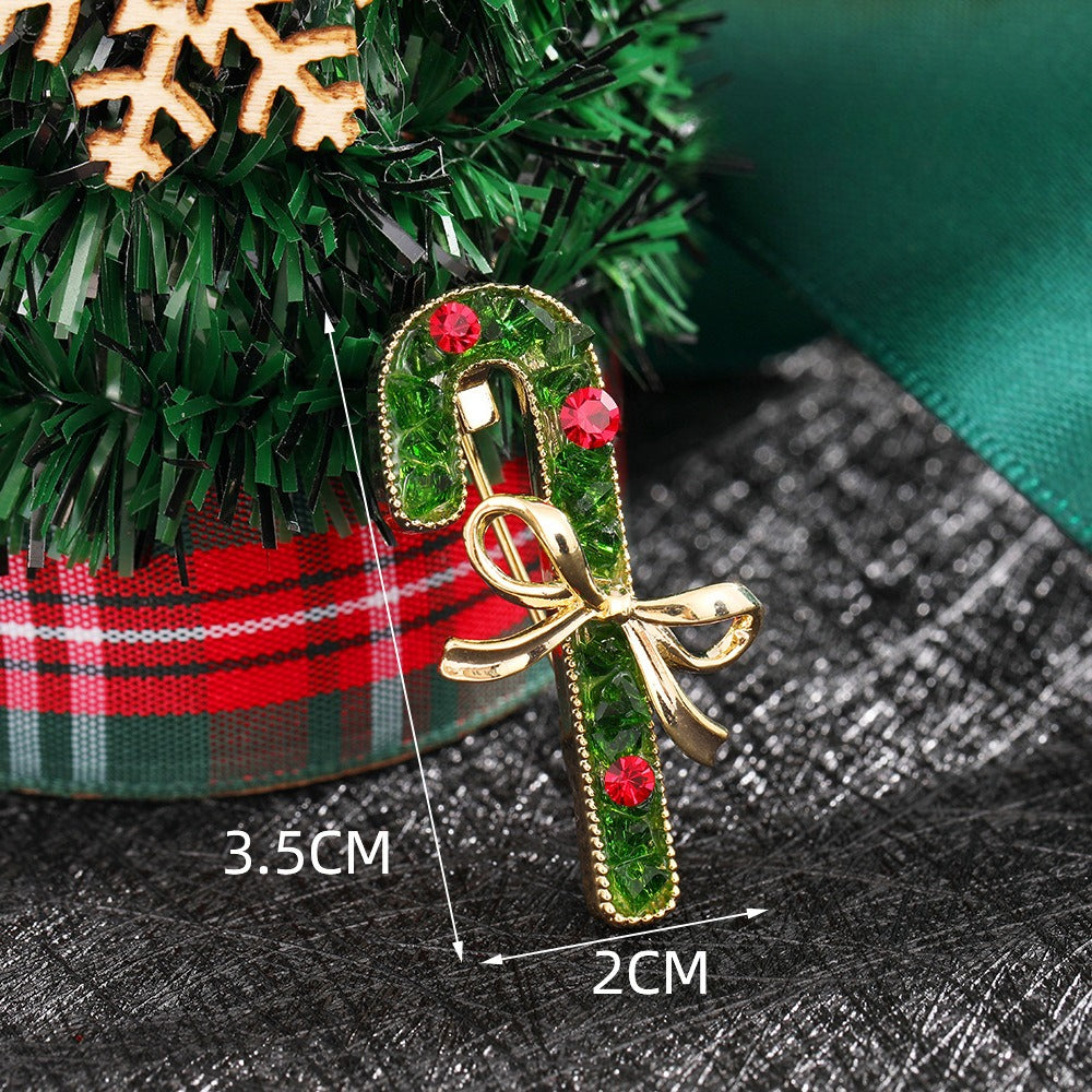 Christmas Alloy Brooch Set Festive Holiday Pin Accessories