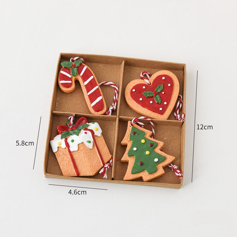 Christmas Resin Cookie Ornaments Holiday Tree Hanging Decor
